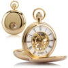 Double Hunter Reverse Porthole Pocket Watch – Gold -Fashion Accessories Jean Pierre gold porthole pocket watch hero