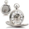 Double Hunter Reverse Porthole Pocket Watch – Silver -Fashion Accessories Jean Pierre silver porthole pocket watch hero