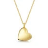 Gold Drop Heart Personalised Locket -Fashion Accessories LLL 0303 Hero Front Drop Heart Locket Gold