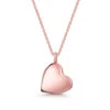 Rose Gold Drop Heart Personalised Locket