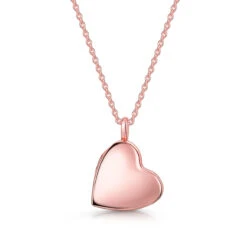 Rose Gold Drop Heart Personalised Locket