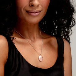 Clear Crystal Oval Personalised Locket – Rose Gold -Fashion Accessories LLL017 RGP 1