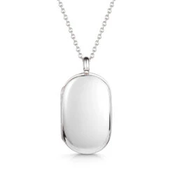 Mens Dog Tag Locket – Silver