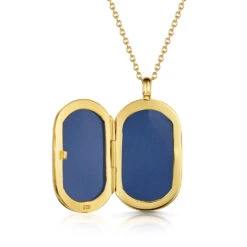 Mens Dog Tag Locket – Gold -Fashion Accessories LLLDogtag YGP 3