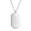 Large Personalised Dog Tag With Plate – Steel 1 Large Personalised Dog Tag With Plate – Steel -Fashion Accessories Large Steel Dog Tag With Plate Front Silver