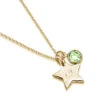 Swarovski® Birthstone Star Necklace – Gold -Fashion Accessories Little Star Initial personalised necklace gold