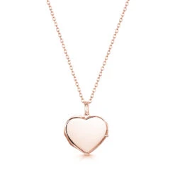 Little Rose Gold Heart Personalised Locket