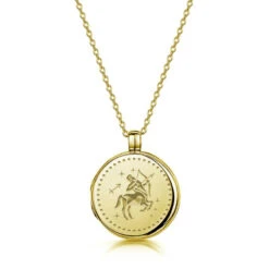 Zodiac Personalised Locket – Gold