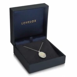 Mother Of Pearl Oval Personalised Locket – Silver -Fashion Accessories MOPOvalSilvermq scaled 1