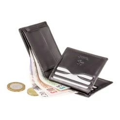 Visconti Cash & Coin Leather Personalised Wallet – Black -Fashion Accessories MZ4 BLK 3