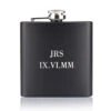 Matt Black Personalised Hip Flask -Fashion Accessories Matt Black Personalised Hip Flask Hero3