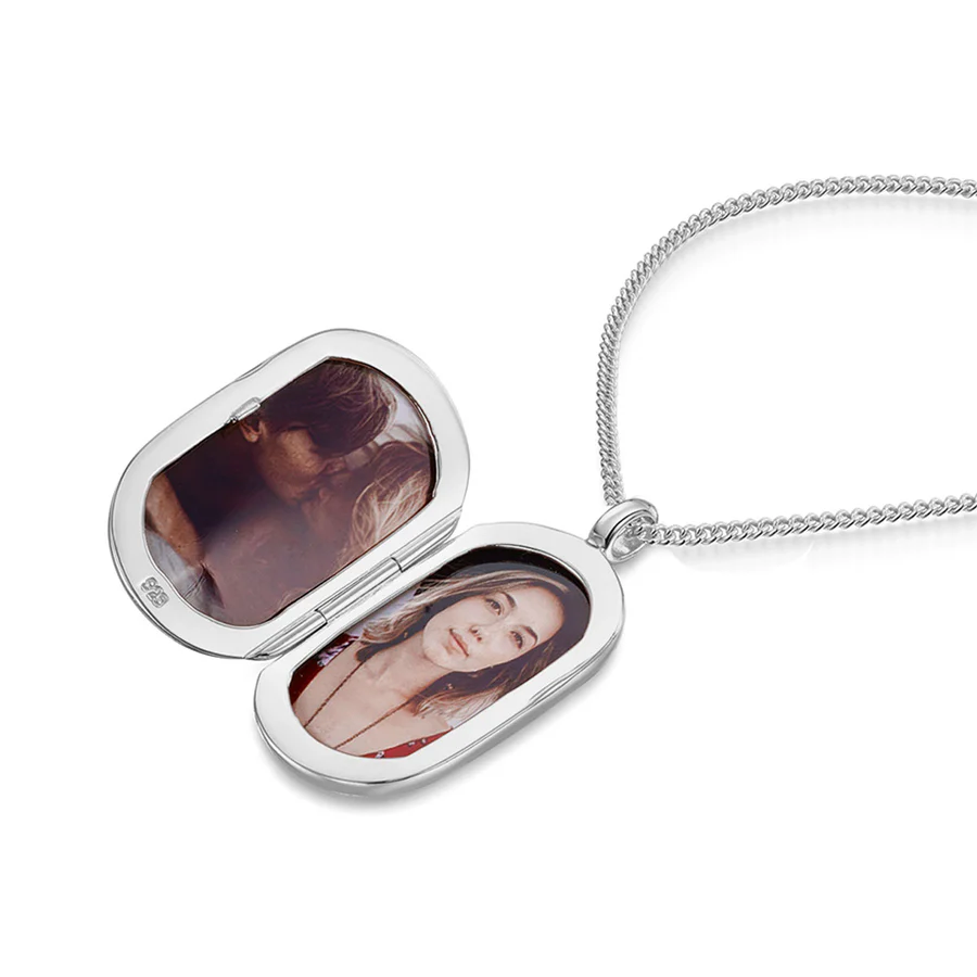 Men’s Small Howlite Dog Tag Locket – Silver 6 Men’s Small Howlite Dog Tag Locket – Silver - Image 4