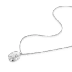 Men’s Small Howlite Dog Tag Locket – Silver 17 Men’s Small Howlite Dog Tag Locket – Silver -Fashion Accessories Mens Small Howlite Dog Tag Locket Flat Silver