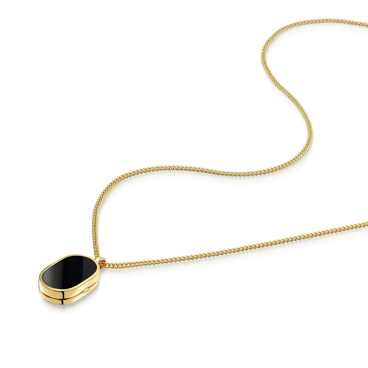 Men’s Small Onyx Dog Tag Locket – Gold 12 Men’s Small Onyx Dog Tag Locket – Gold - Image 10