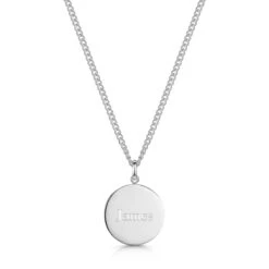 St Christopher Protect Us Round Necklace – 925 Solid Silver 13 St Christopher Protect Us Round Necklace – 925 Solid Silver -Fashion Accessories Mens St Christopher Back Silver SP09420A