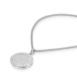 St Christopher Protect Us Round Necklace – 925 Solid Silver 12 St Christopher Protect Us Round Necklace – 925 Solid Silver -Fashion Accessories Mens St Christopher Zoom Silver SP09420A 1