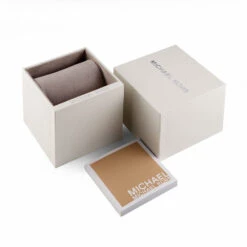 Ladies Michael Kors Lexington Silver & Gold Watch -Fashion Accessories Michael Kors watch box layout 7