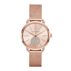 Michael Kors Mesh Strap Rose Gold Ladies Watch