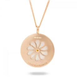 Engraved White Mother Of Pearl Large Pendant -Fashion Accessories N09980007 2