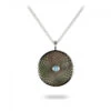 Engraved Grey Mother Of Pearl Small Pendant -Fashion Accessories N09990001