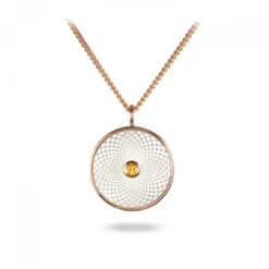 Engraved White Mother Of Pearl Small Pendant