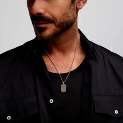 Pill Dog Tag Personalised Necklace – Stainless Steel -Fashion Accessories NKF791911G SS