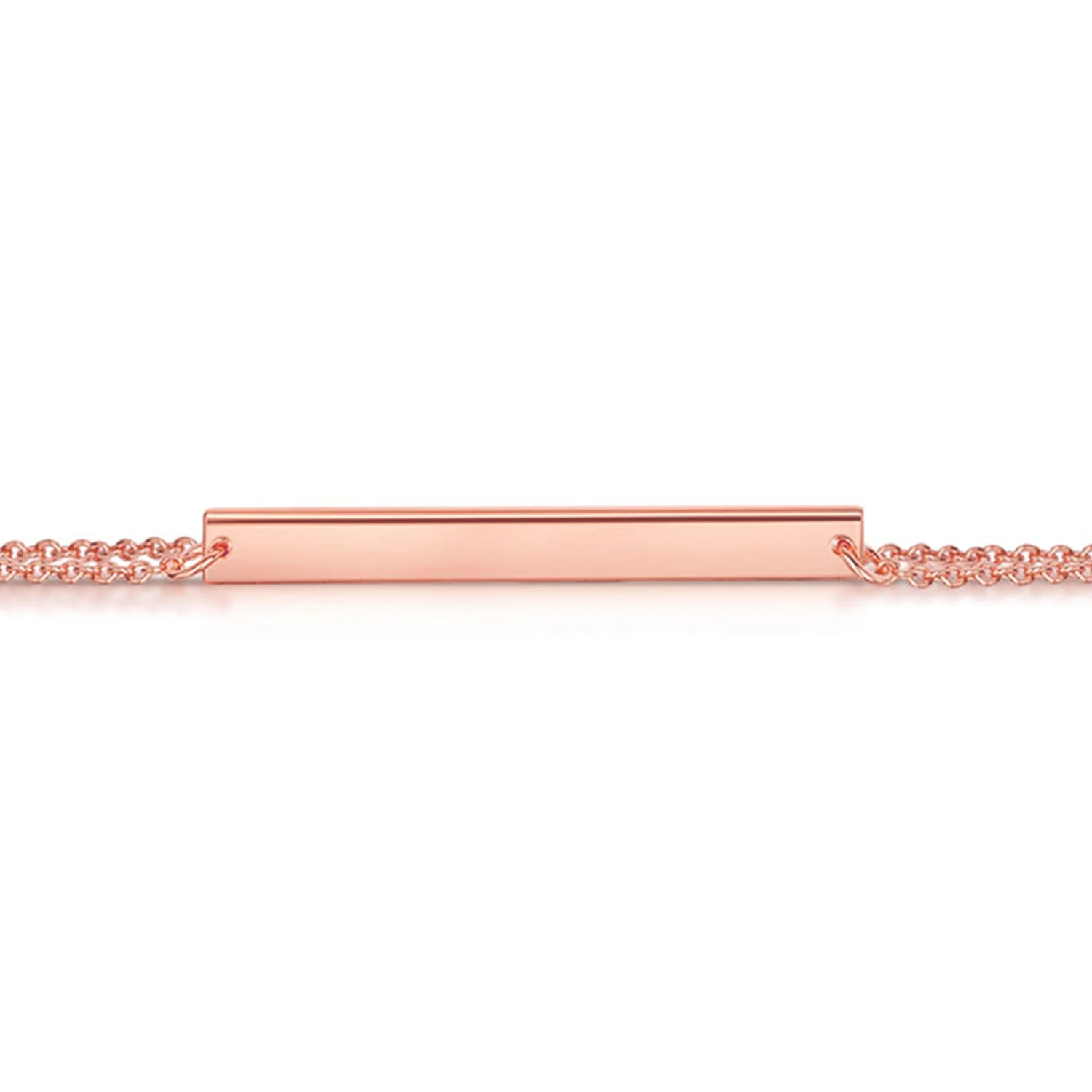 Curved Name ID Bracelet – Rose Gold 6 Curved Name ID Bracelet – Rose Gold - Image 4