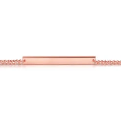 Flat Name ID Bracelet – Rose Gold 10 Flat Name ID Bracelet – Rose Gold -Fashion Accessories Name bar preview