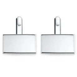 Solid Silver Oblong Cufflinks