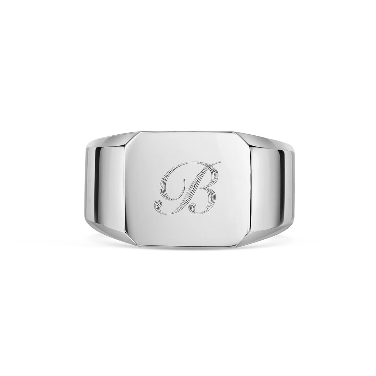 Octagonal Personalised Signet Ring – 925 Solid Silver 7 Octagonal Personalised Signet Ring – 925 Solid Silver - Image 5