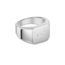 Octagonal Personalised Signet Ring – 925 Solid Silver 10 Octagonal Personalised Signet Ring – 925 Solid Silver -Fashion Accessories Octaganal Signet Ring Side Silver