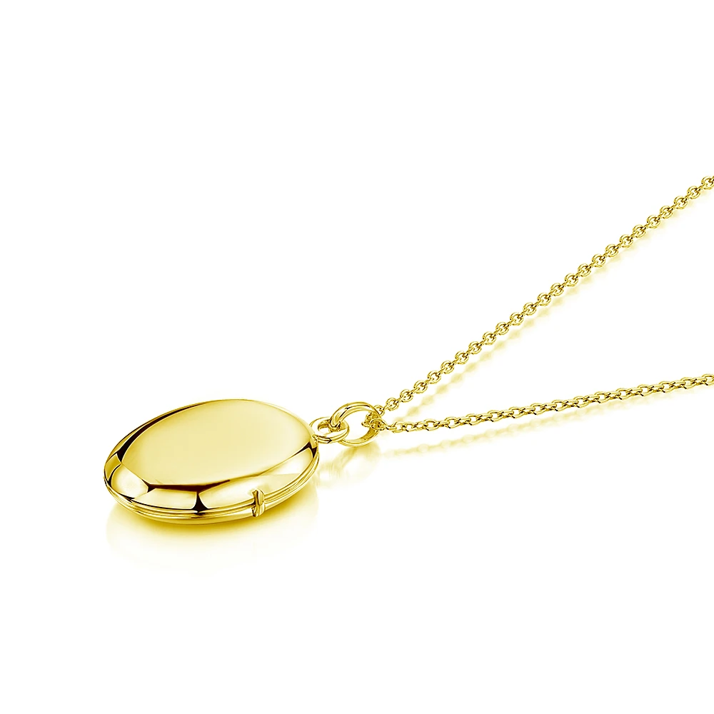 Gold Oval Personalised Locket 6 Gold Oval Personalised Locket - Image 4