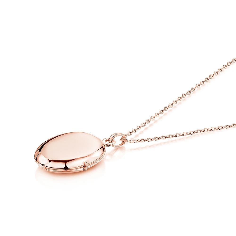 Rose Gold Oval Personalised Locket 6 Rose Gold Oval Personalised Locket - Image 4
