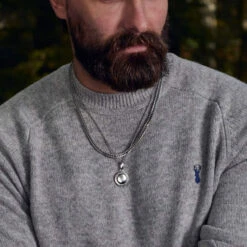 Stainless Steel Wax Seal Necklace -Fashion Accessories P5267