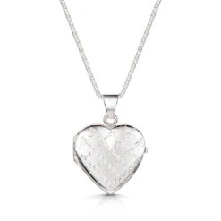 Italian Crossed Chains Heart Locket – Silver