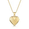 Italian Crossed Chains Heart Locket – Gold -Fashion Accessories PF021E188GP