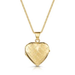 Italian Crossed Chains Heart Locket – Gold