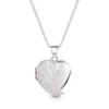 Italian Angel Wing Heart Locket – Silver -Fashion Accessories PF100