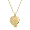 Italian Angel Wing Heart Locket – Gold 1 Italian Angel Wing Heart Locket – Gold -Fashion Accessories PF100GP