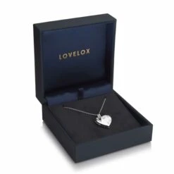 Scroll Heart Silver Locket -Fashion Accessories PLK 105 Silver mq scaled 1