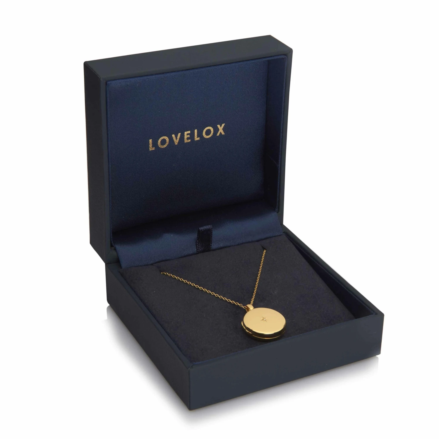 Diamond Round Engraved Locket – Gold 5 Diamond Round Engraved Locket – Gold - Image 3