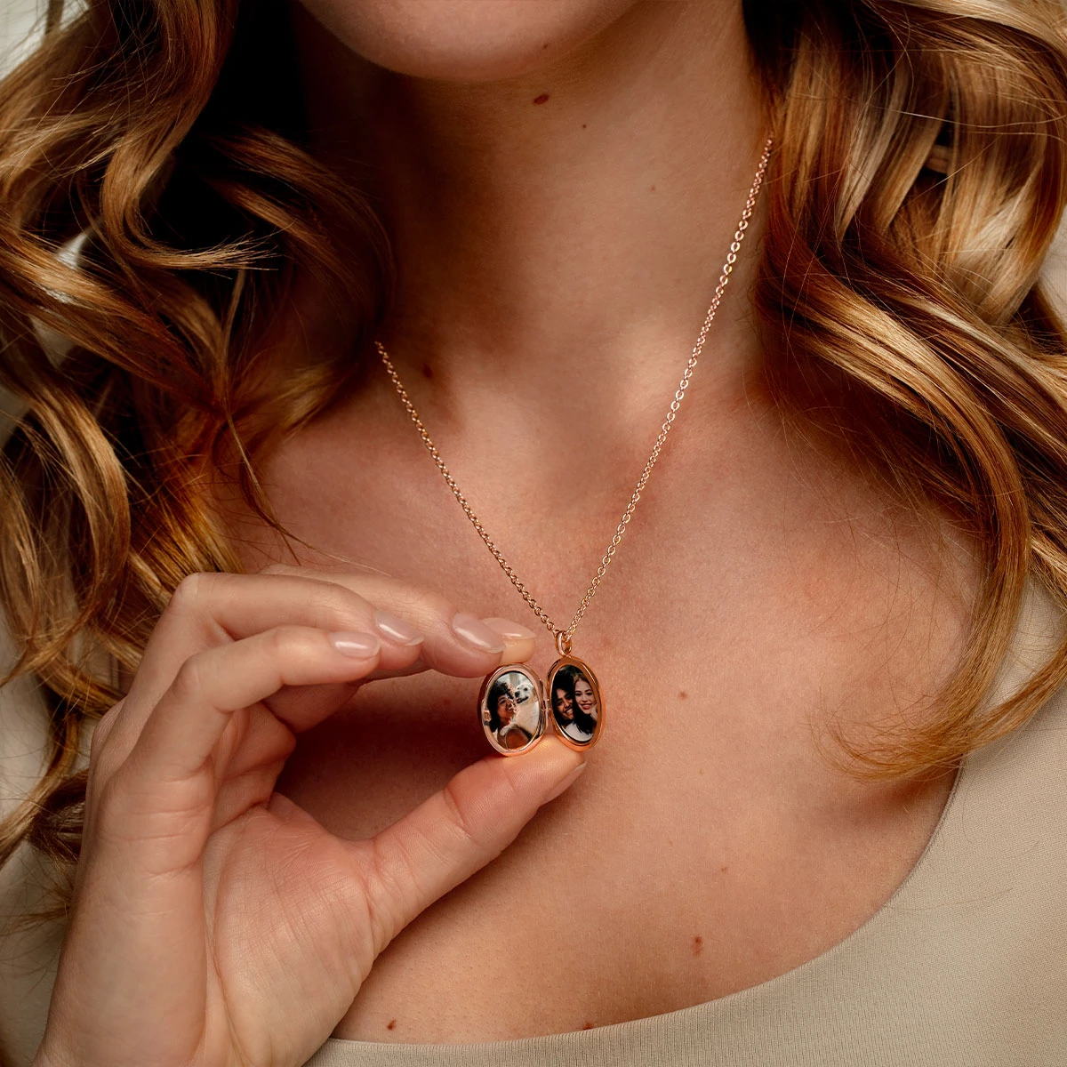 Rose Gold Oval Personalised Locket 4 Rose Gold Oval Personalised Locket - Image 2