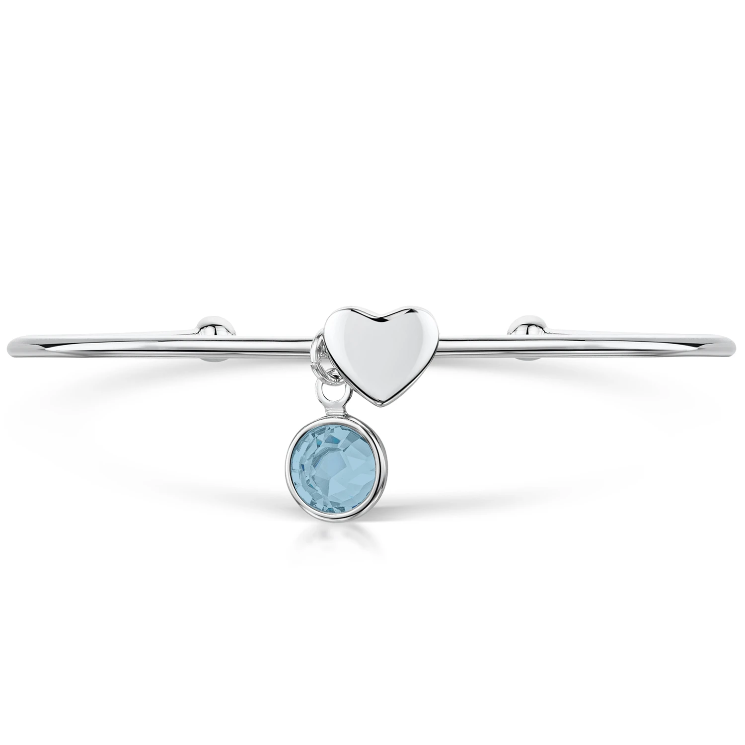 Birthstone Torque Sterling Silver Baby Bangle – Small 4 Birthstone Torque Sterling Silver Baby Bangle – Small - Image 2