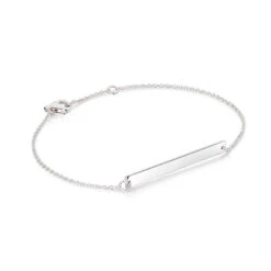 Flat Name ID Bracelet – Silver