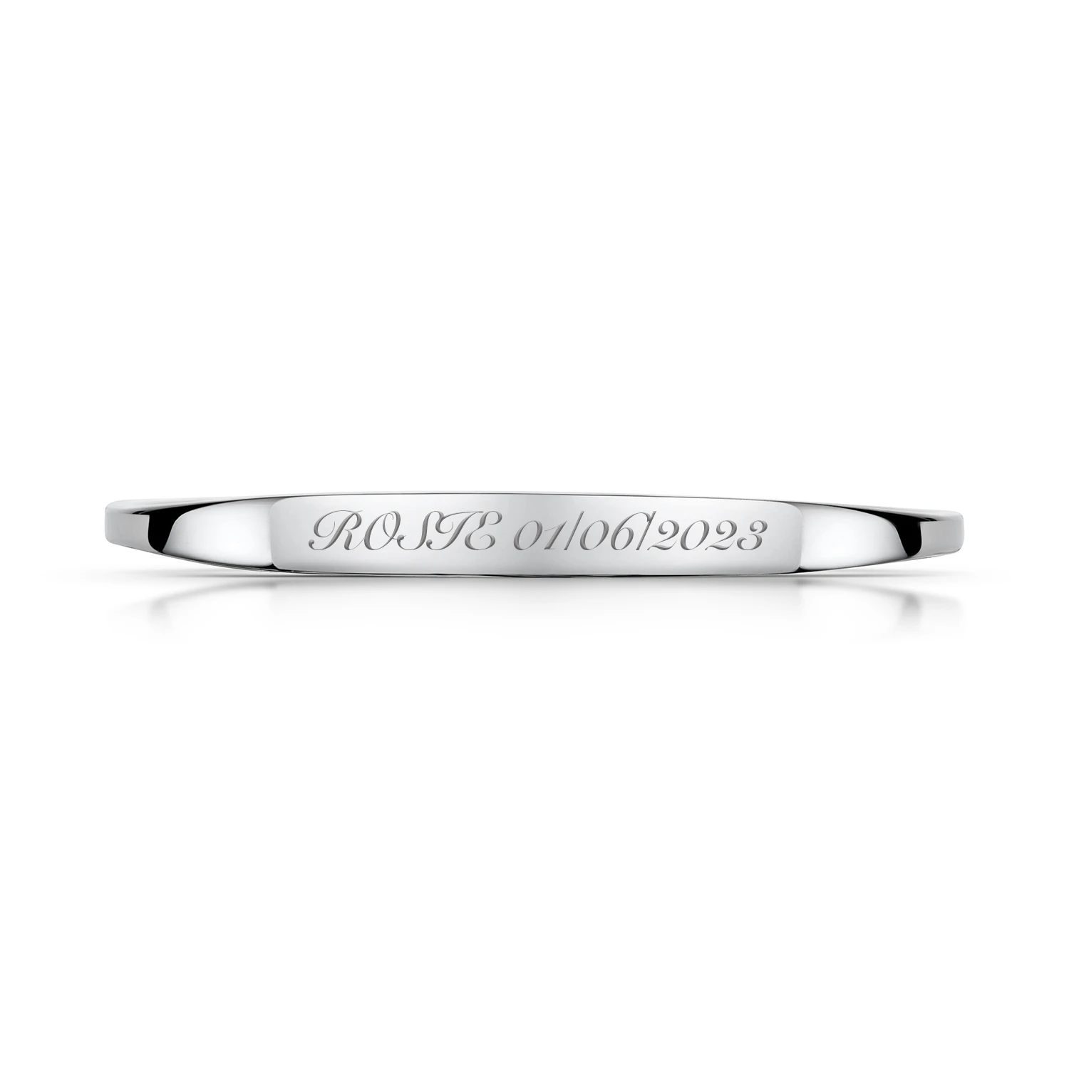 Torque Sterling Silver Children’s Bangle – Personalised 6 Torque Sterling Silver Children’s Bangle – Personalised - Image 4
