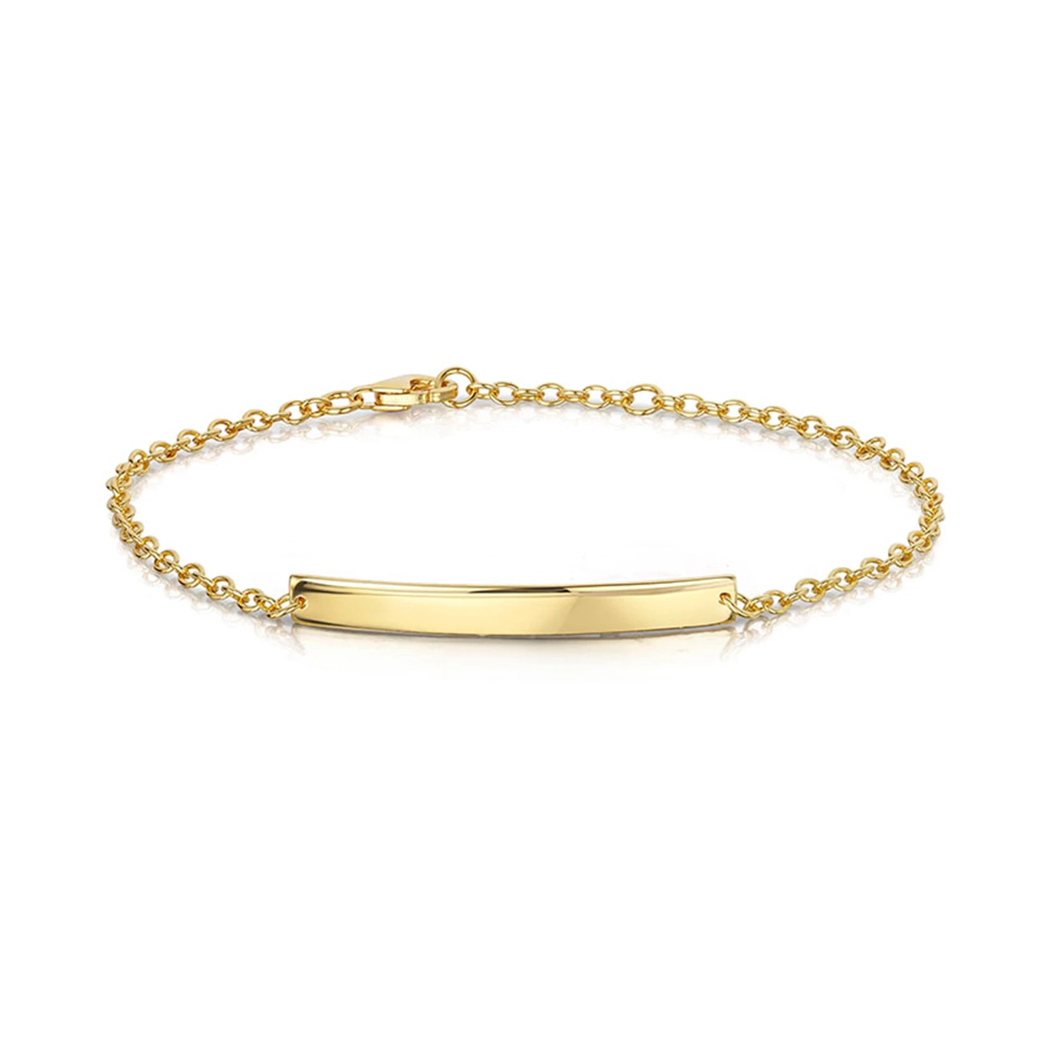 Curved Name ID Bracelet – Gold 4 Curved Name ID Bracelet – Gold - Image 2