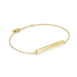 Flat Name ID Bracelet – Gold