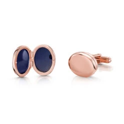 Personalised Locket Cufflinks – Rose Gold -Fashion Accessories PMC5115 RGP