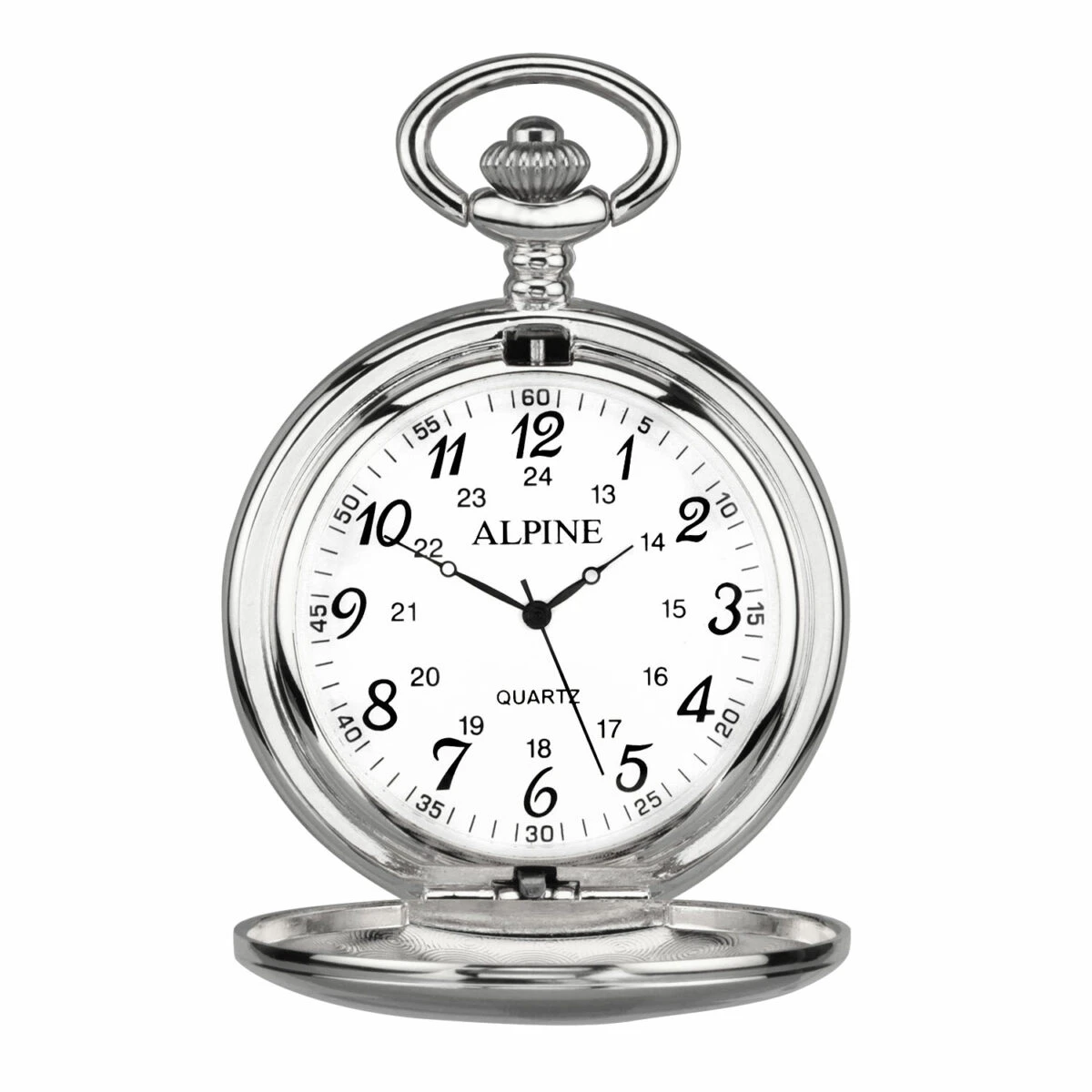 Silver Alpine Arabic Pocket Watch 3 Silver Alpine Arabic Pocket Watch