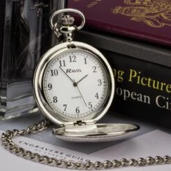 Classic Silver Ravel Pocket Watch -Fashion Accessories Personalised Classic Pocket Watch Lifestyle 1200x1200 1
